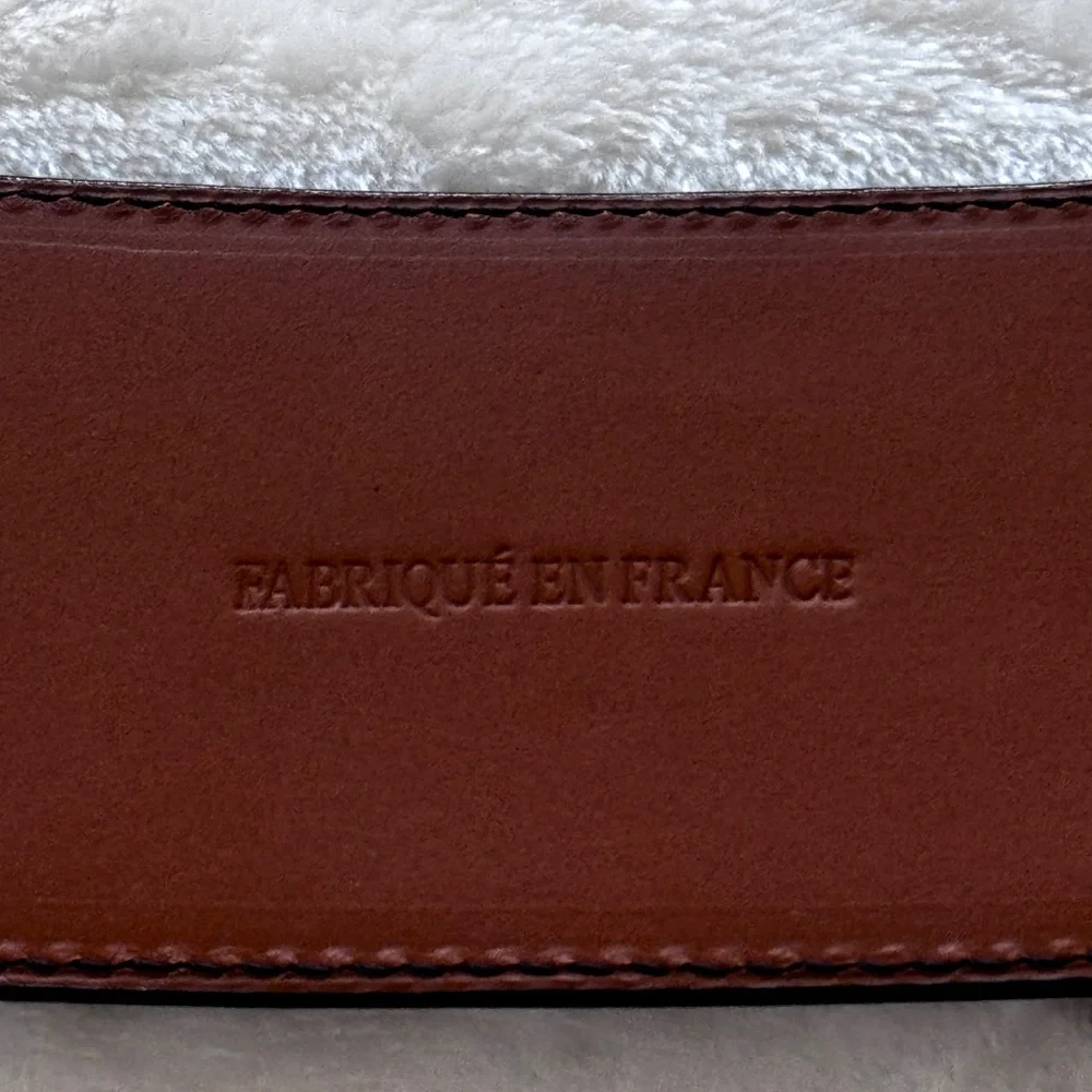 Vaincourt Paris La Merveilleuse Dark Blue Leather Belt